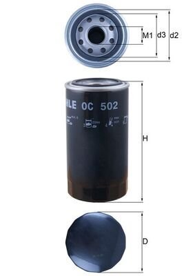 Filtru ulei MAHLE OC 502
