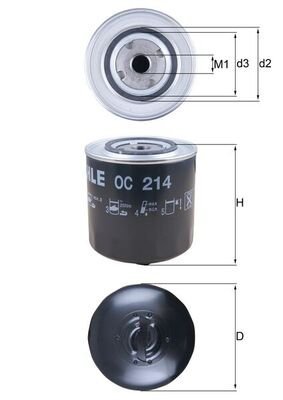 Filtru ulei MAHLE OC 214