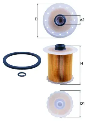 Filtru combustibil MAHLE KX 81D