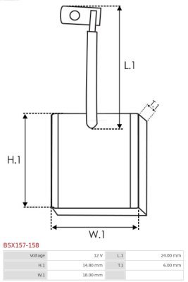 Perie, electromotor AS-PL BSX157-158