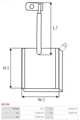 Perie, electromotor AS-PL BSX96