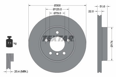 Disc frana TEXTAR 92097205