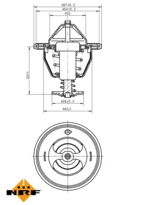 Termostat, lichid racire NRF 725174