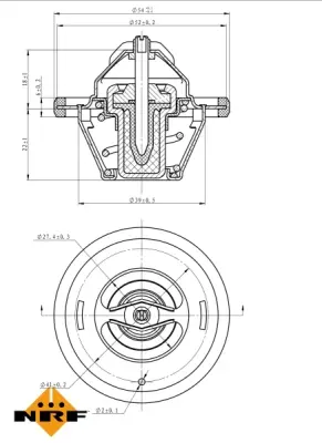 Termostat, lichid racire NRF 725064