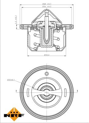 Termostat, lichid racire NRF 725097