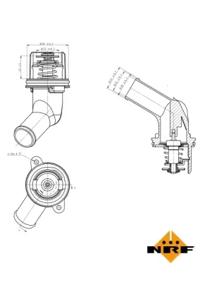 Termostat, lichid racire NRF 725055