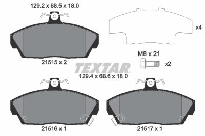 Set placute frana TEXTAR 2151503