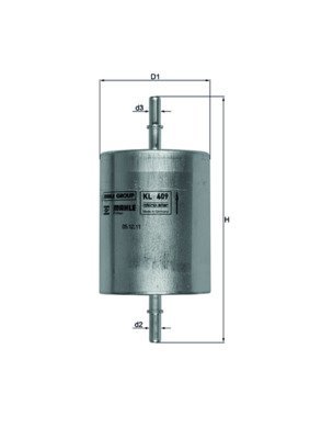 Filtru combustibil MAHLE KL 409