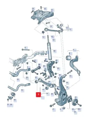 Suport, trapez ORIGINAL VW GROUP 8K0 407 182 C