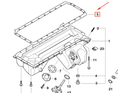 Garnitura baie ulei ORIGINAL BMW 11131437237