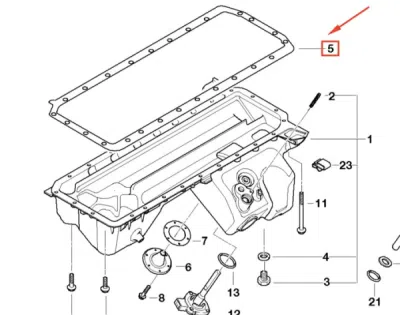 Garnitura baie ulei ORIGINAL BMW 11131437237