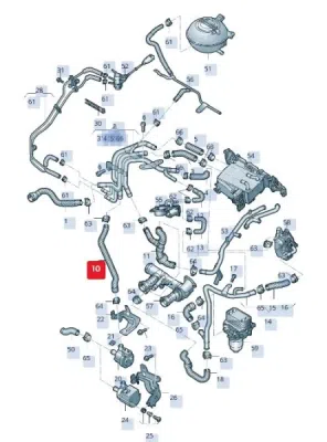 Furtun sistem de răcire ORIGINAL VW GROUP 5Q0122101CK