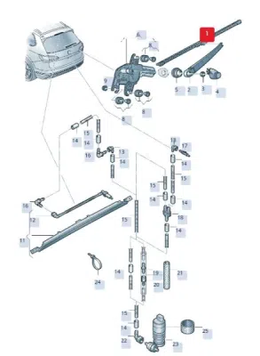 Lamela stergator ORIGINAL VW GROUP 760 955 427