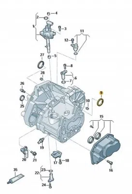 Simering, diferential ORIGINAL VW GROUP 0CF409189C