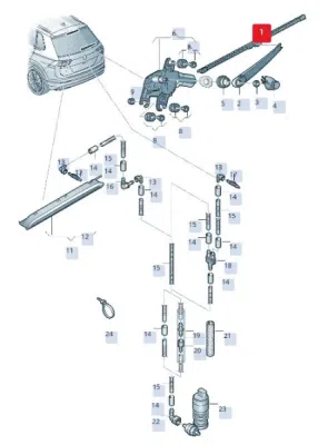 Lamela stergator ORIGINAL VW GROUP 565955425