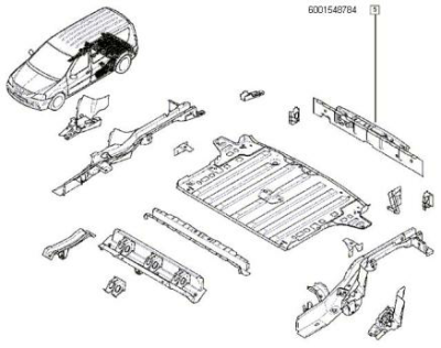 Panou spate ORIGINAL RENAULT 6001548784