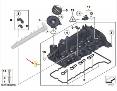 Capac culbutor ORIGINAL BMW 11128589941