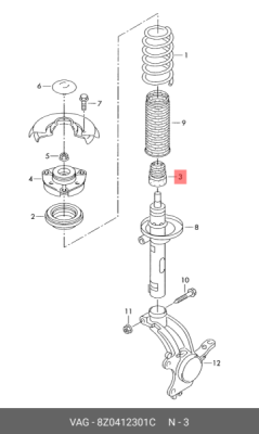 Buffer amortizor ORIGINAL VW GROUP 8Z0412301C