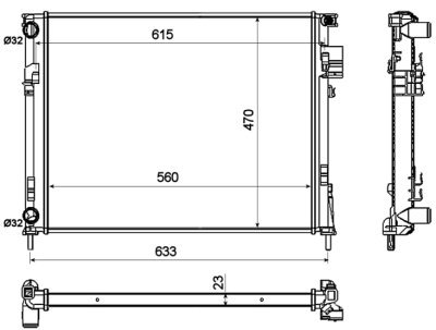 Radiator, racire motor NRF 58333