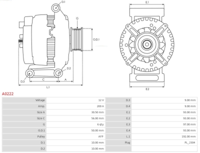 Generator / Alternator AS-PL A0222