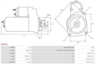 Demaror AS-PL S0612S