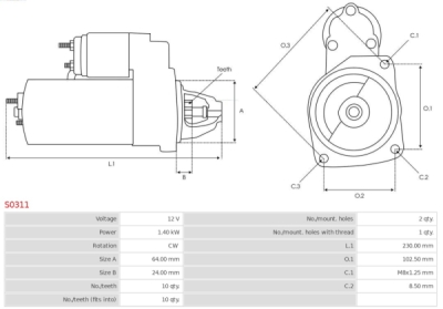 Demaror AS-PL S0311