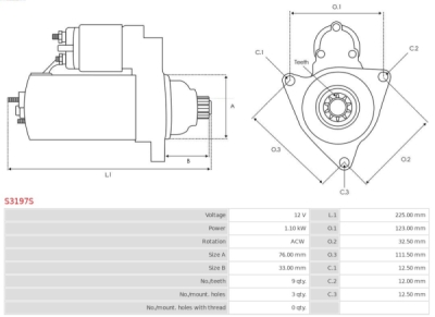 Demaror AS-PL S3197S