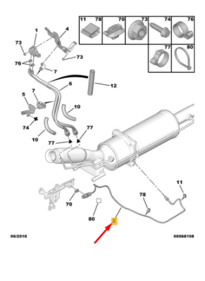 Senzor, temperatura gaze evacuare DENSO DET-0121