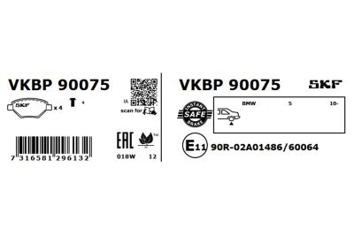 Set placute frana SKF VKBP 90075