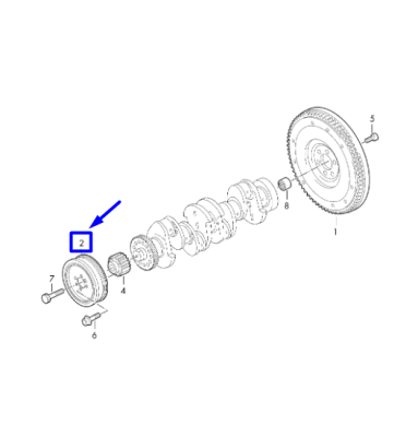 Fulie curea, arbore cotit ORIGINAL VW GROUP 04L105243