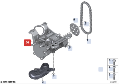 Pompa ulei ORIGINAL BMW 11418513756