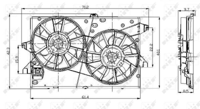 Ventilator, radiator NRF 47003