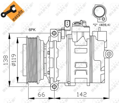 Compresor, climatizare NRF 32111