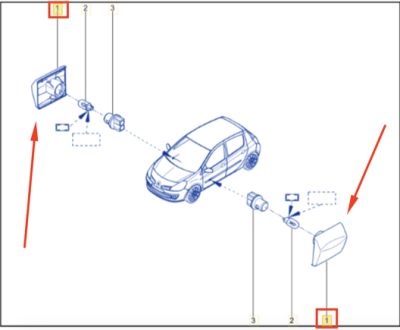 Semnalizator ORIGINAL RENAULT 8200343322