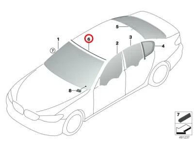 Rama parbriz ORIGINAL BMW 51317388713