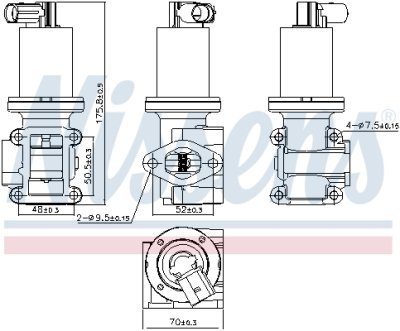 Supapa EGR NISSENS 98180