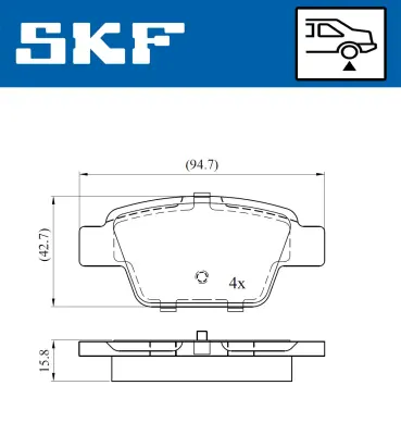 Set placute frana SKF VKBP 90315