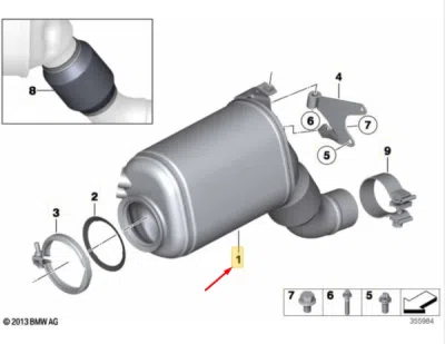 Filtru particule [EU6] ORIGINAL BMW 18308571006