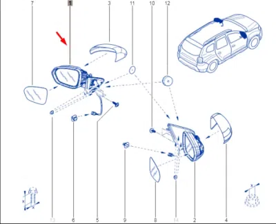 Oglinda exterioara ORIGINAL RENAULT 963023958R