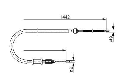 Cablu, frana de parcare BOSCH 1 987 477 635
