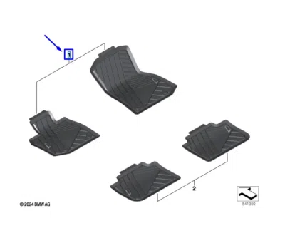 Set covorase fata [cauciuc] ORIGINAL BMW 51475B3C4D8