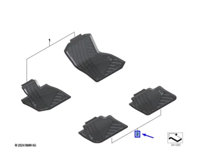 Set covorase spate [cauciuc] ORIGINAL BMW 51475B3C4E7