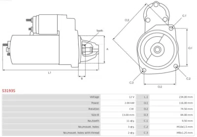 Demaror AS-PL S3193S