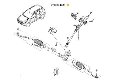 Bucsa, bara stabilizatoare ORIGINAL RENAULT 7703034237