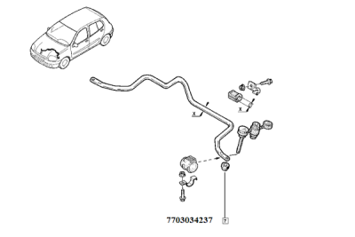 Bucsa, bara stabilizatoare ORIGINAL RENAULT 7703034237