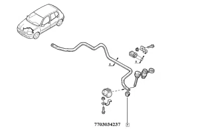 Bucsa, bara stabilizatoare ORIGINAL RENAULT 7703034237