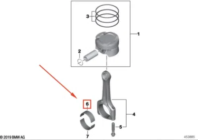 Cuzineti biela Original BMW 11248583741