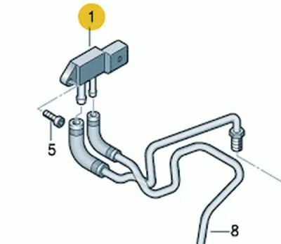Senzor, presiune gaze evacuare ORIGINAL VW GROUP 059 906 051C