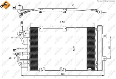 Condensator, climatizare NRF 35633