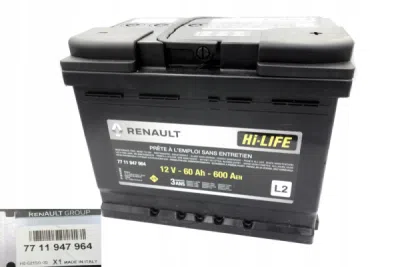 Baterie de pornire ORIGINAL RENAULT 7711947964